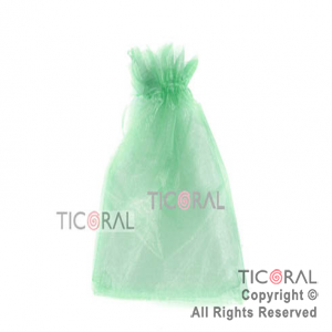 BOLSA HS1300-4 ORGANZA 21X13 CM VERDE x 1